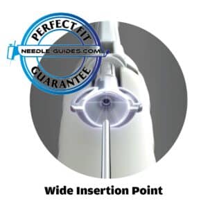 Wide needle insertion point