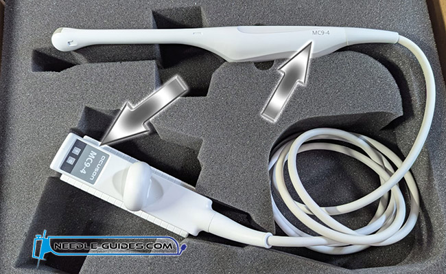 Ultrasound probe body and head markings